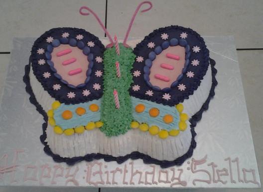 butterfly birthday cake